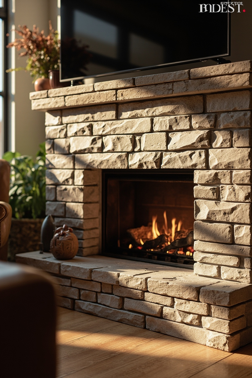Stone Veneer Fireplace Facades