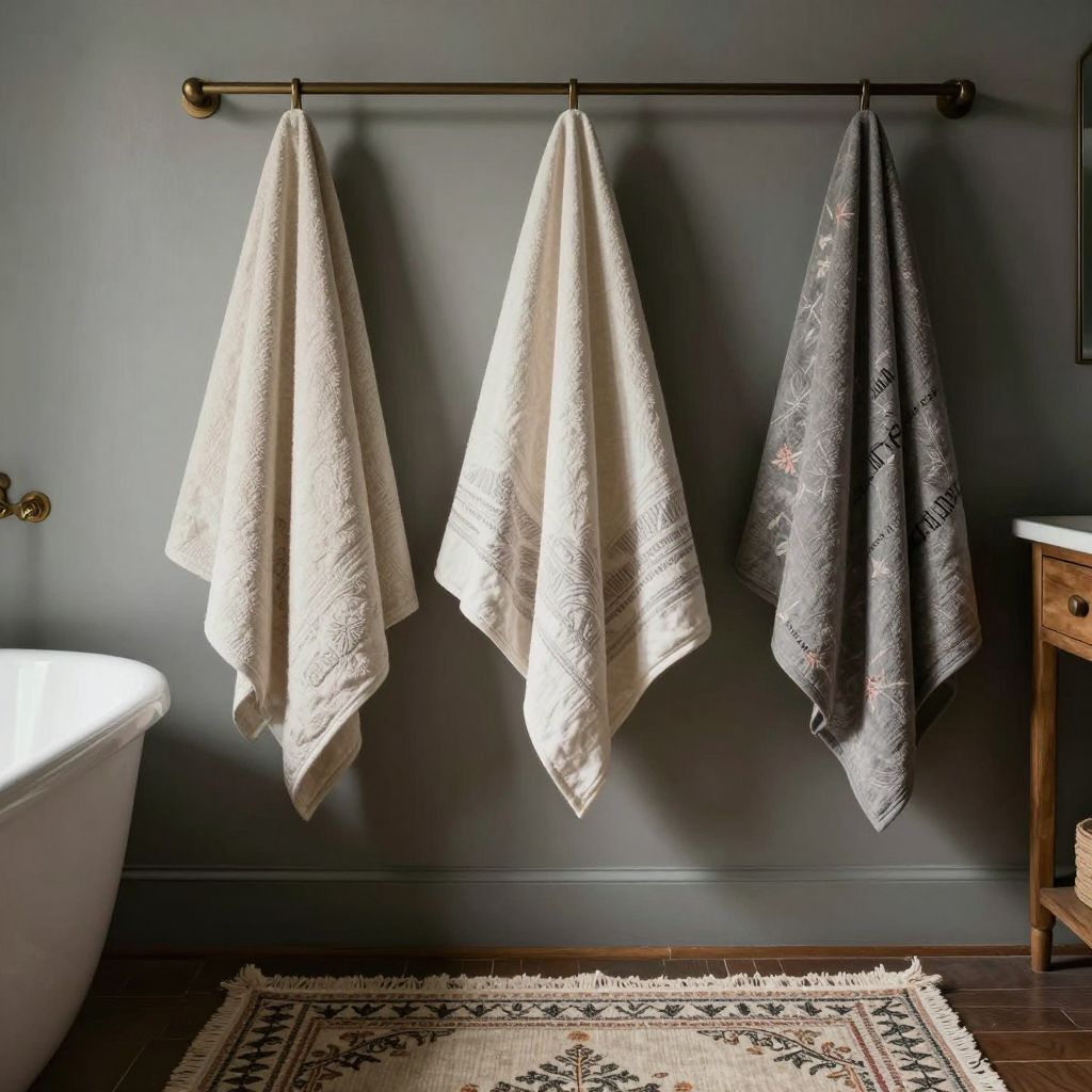 Textiles That Tell a Story: Towels, Rugs, and Linen Choices for Farmhouse Comfort - Farmhouse Bathroom