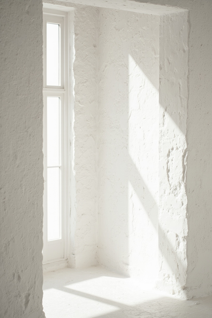 Textured White Walls - White Farmhouse