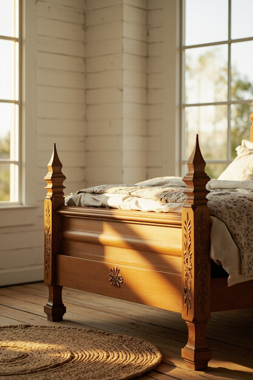 Vintage Wooden Bedframes Ideas