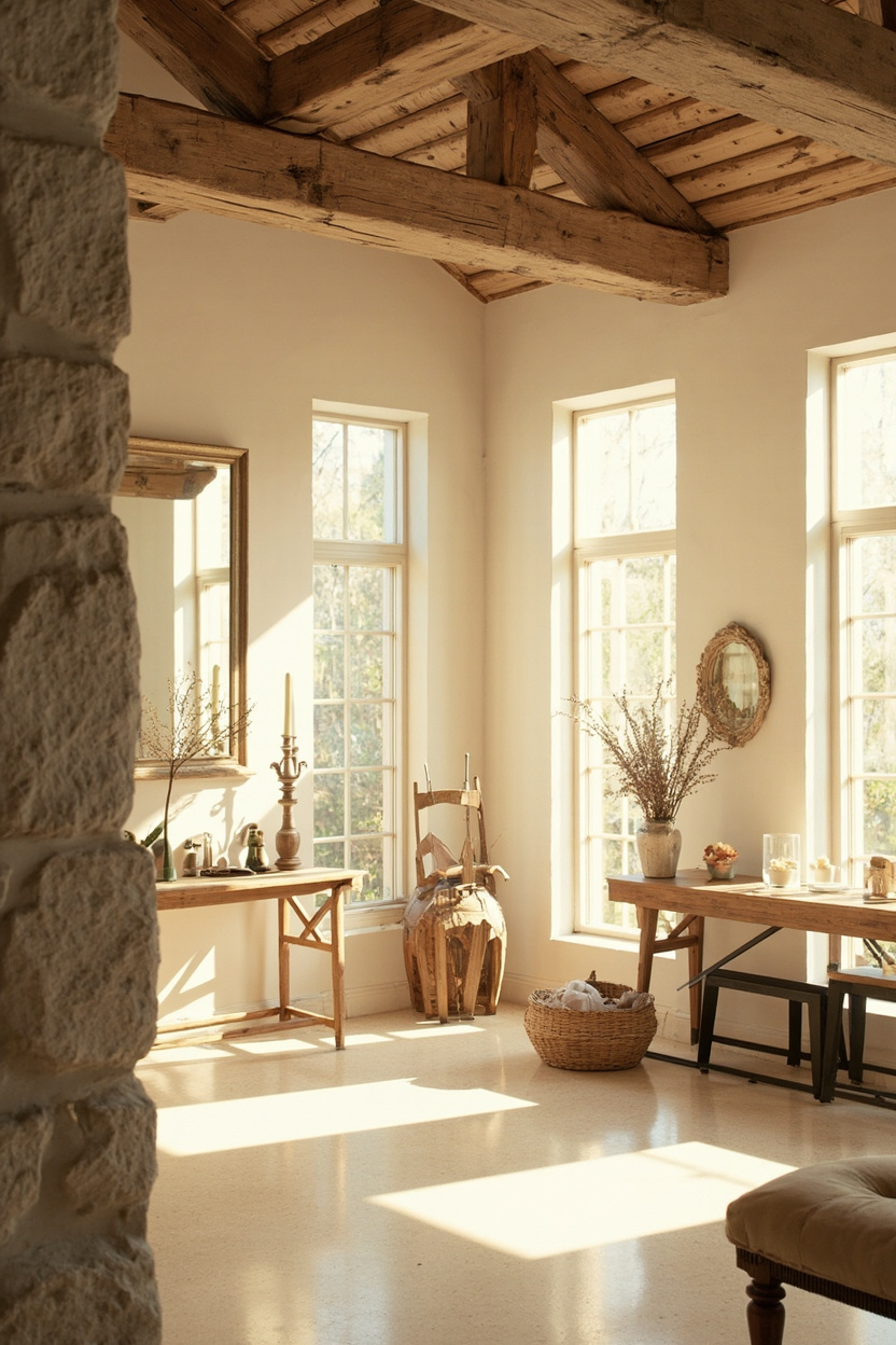 Warm Neutral Palettes - Farmhouse Interior