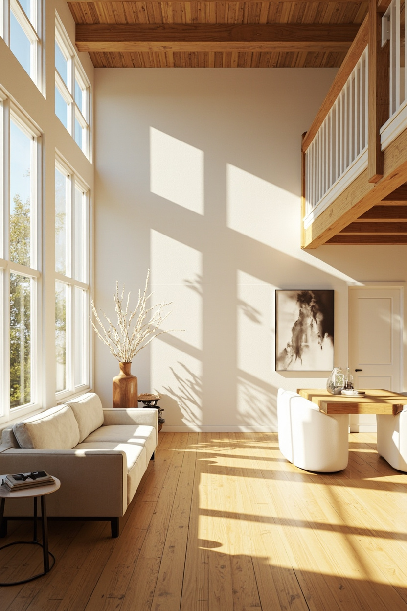 Warm White Woods - White Farmhouse