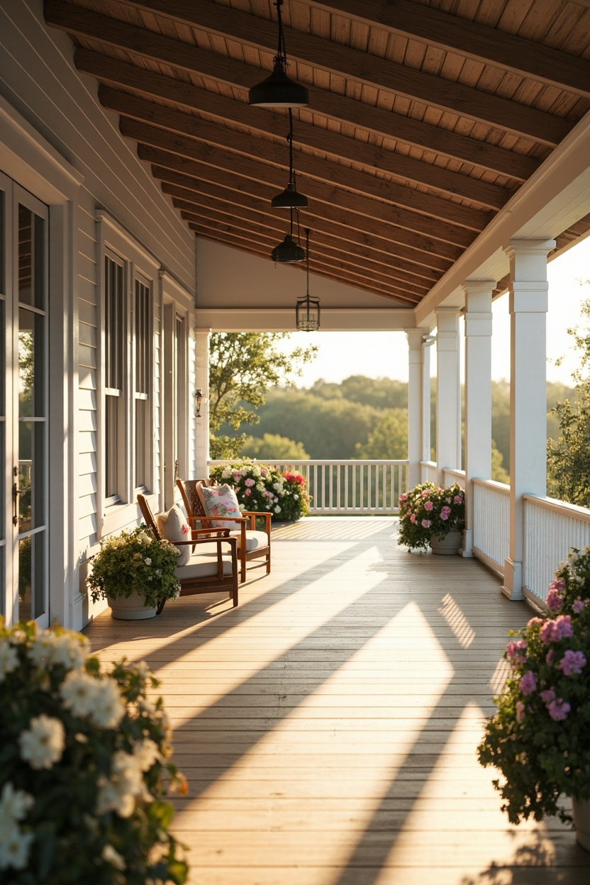 Wraparound Porch Living - Farmhouse Floor Plans
