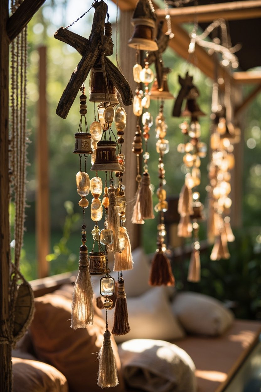 Bohemian Wind Chime Installations