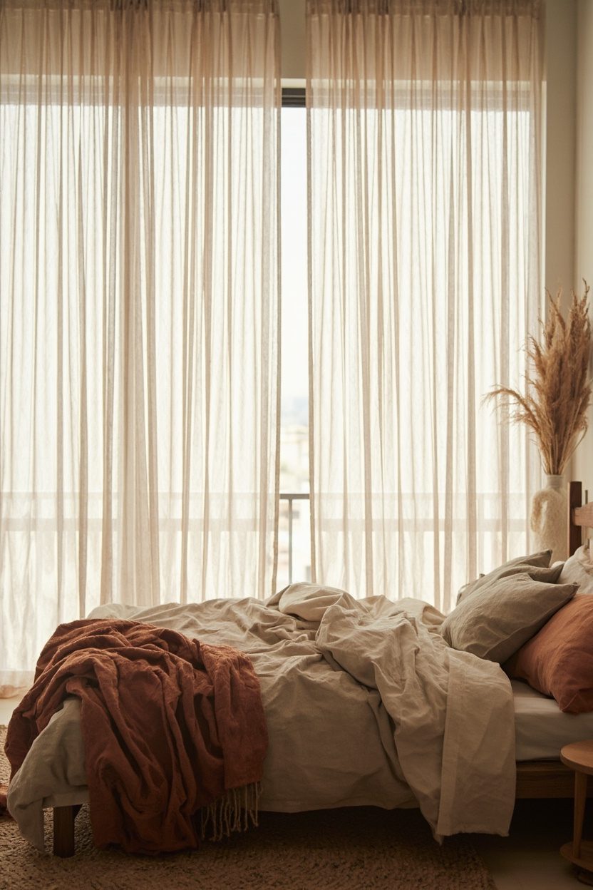 Boho Linen Curtains for Airy Bedrooms
