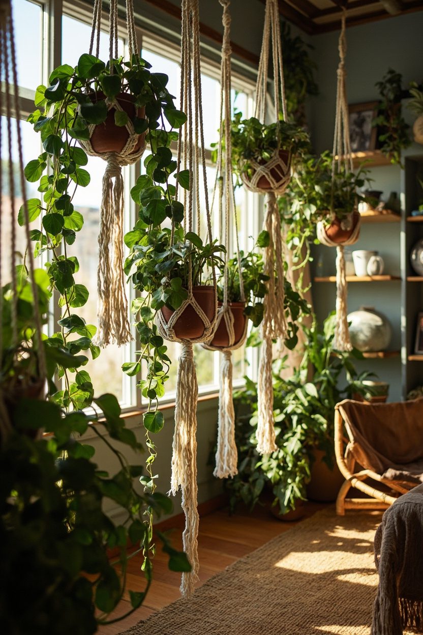 Boho Macramé Plant Hangers Galore