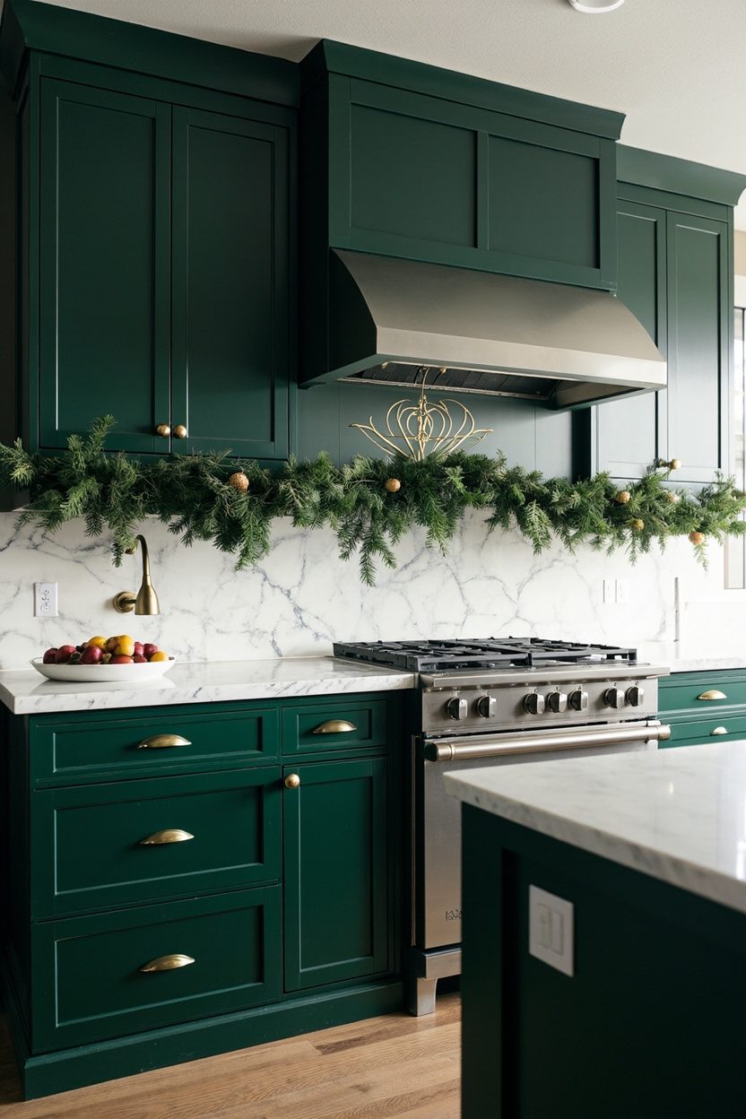 Bold Holiday Cabinet Color Statements
