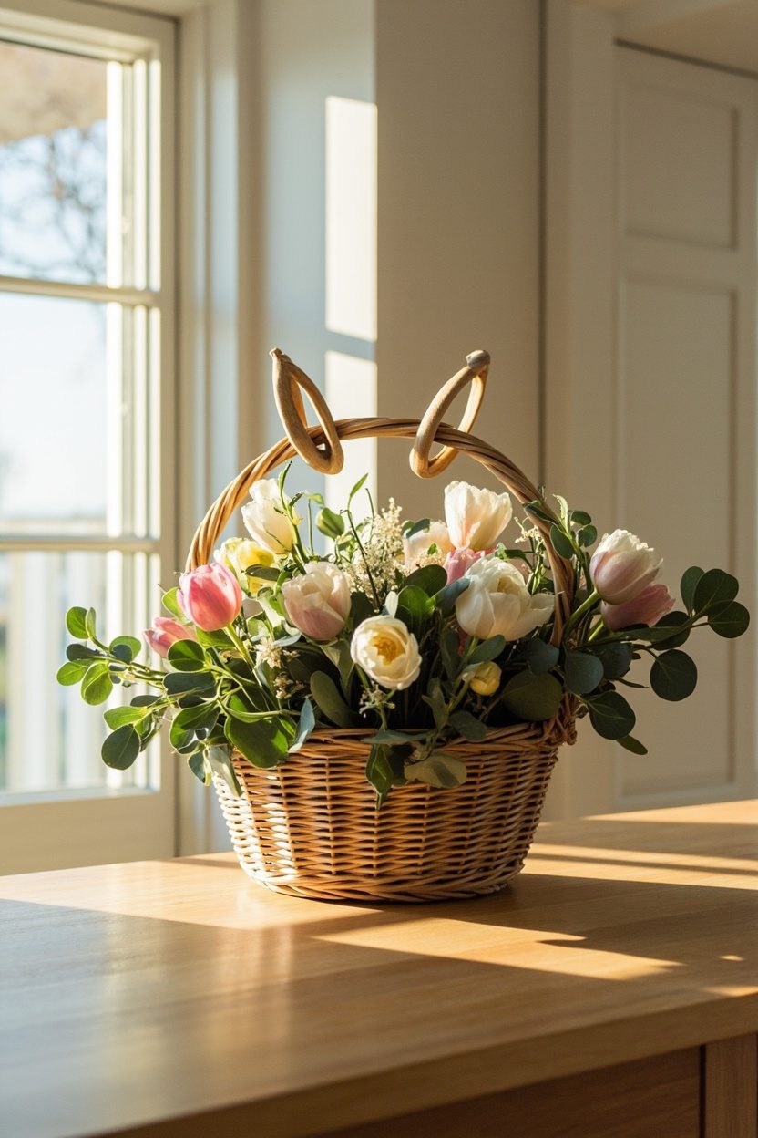 Bunny-Eared Flower Basket