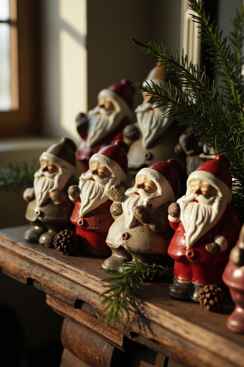 Ceramic Santa Figurines