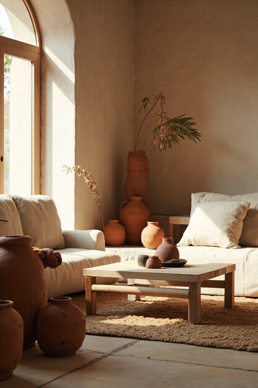 Clay Pottery Displays