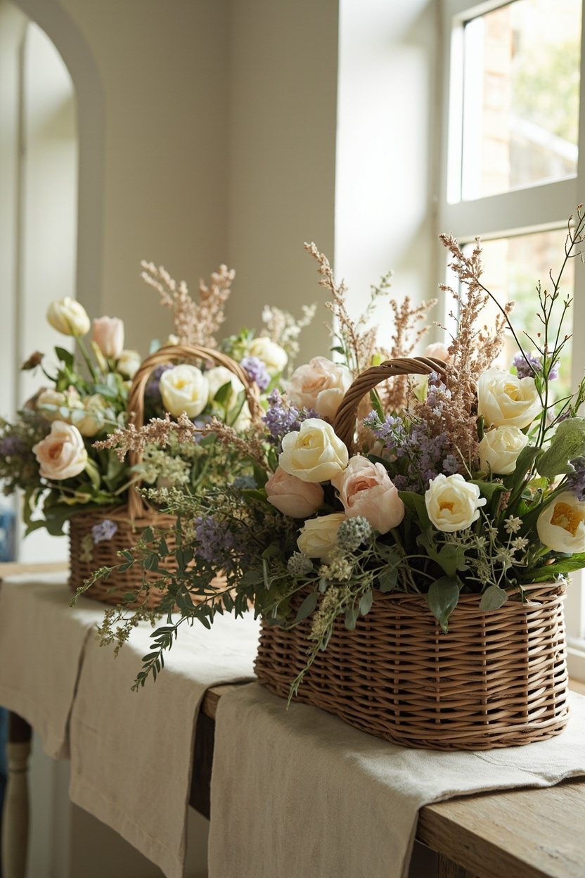 Cottagecore Floral Baskets