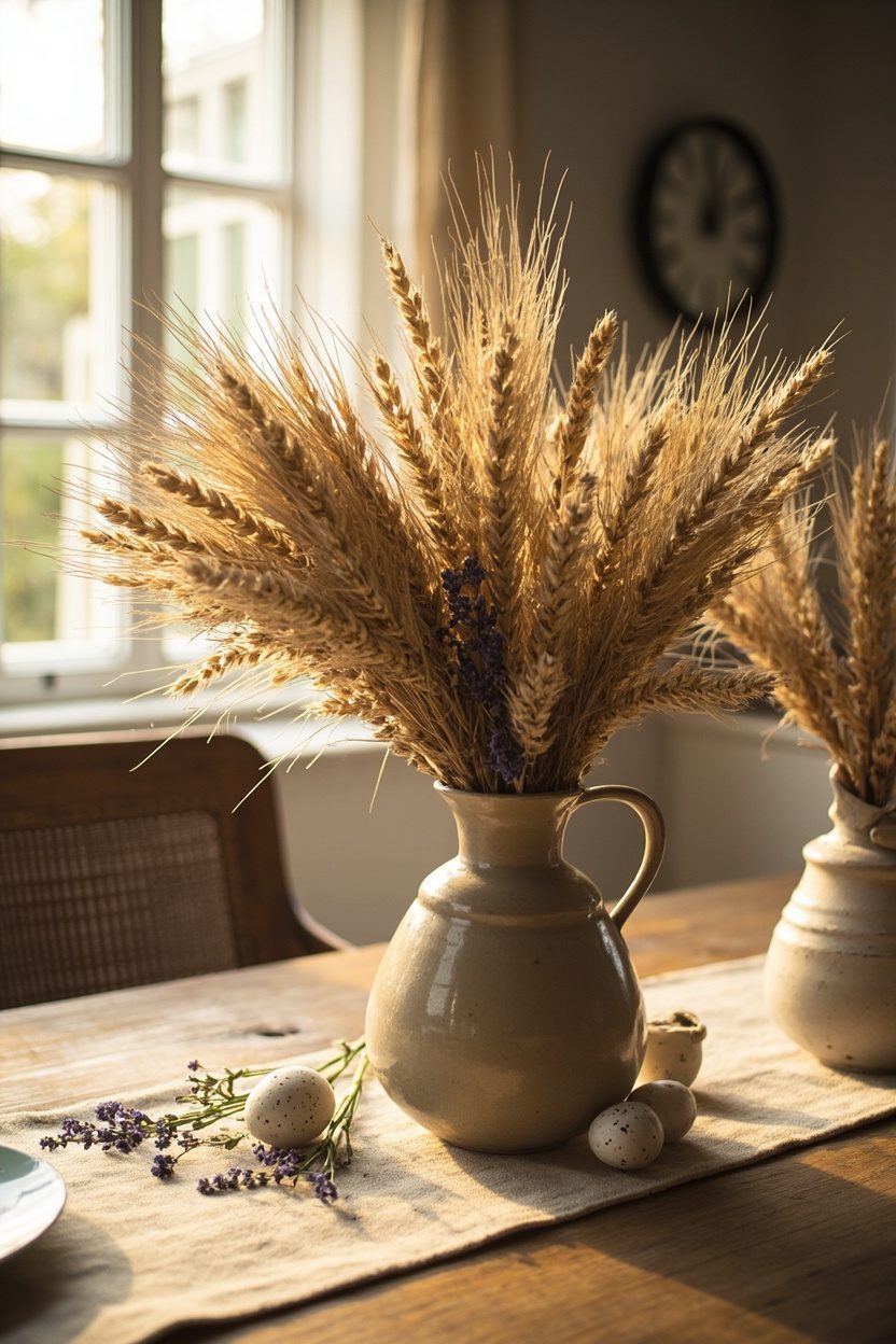 Dried Wheat Centerpieces