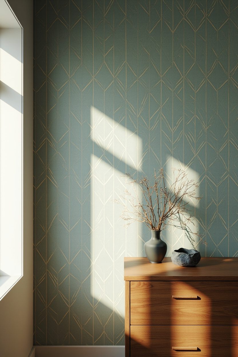 Dusty Teal Geometrics