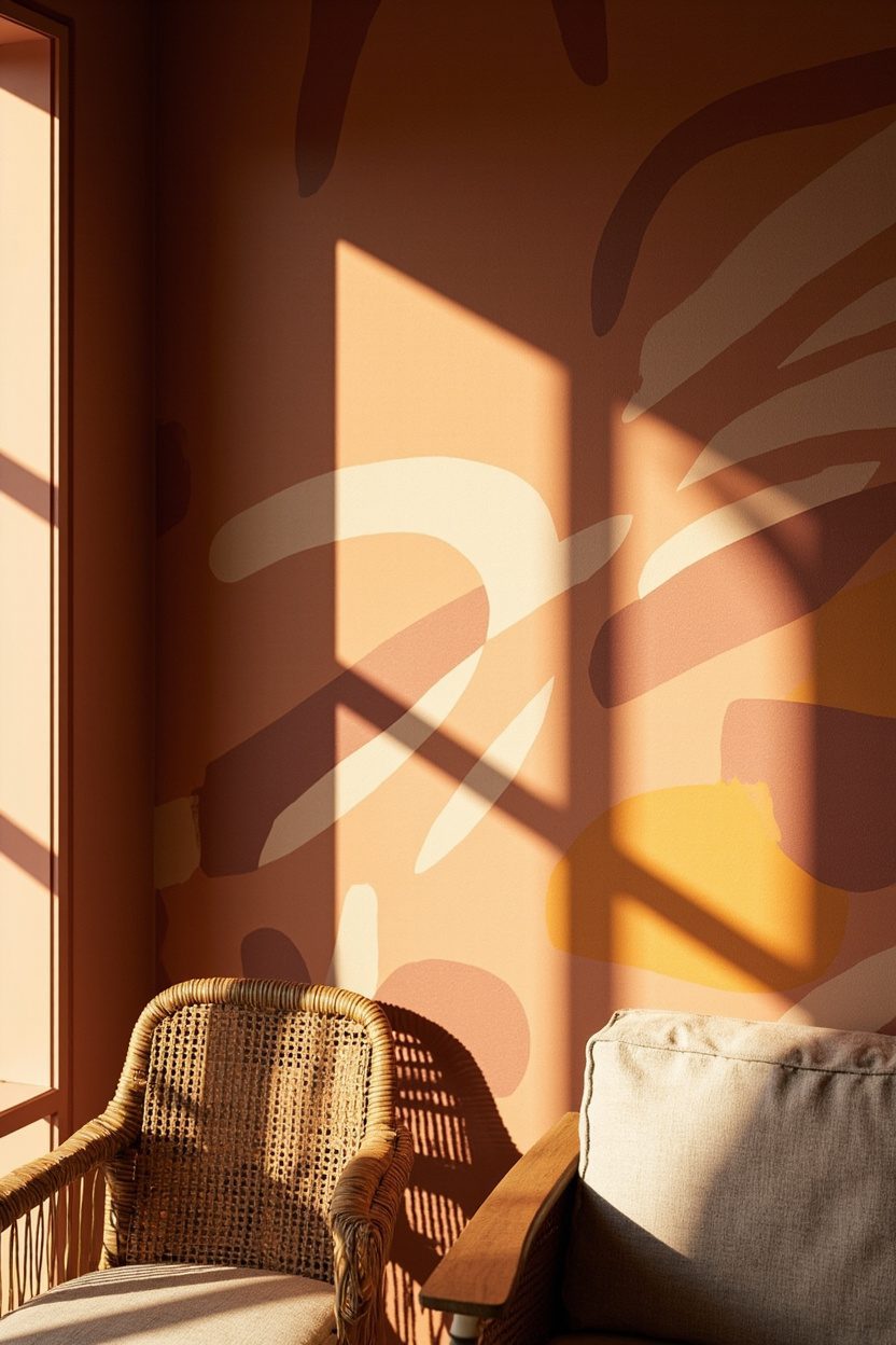 Earthy Terracotta Murals