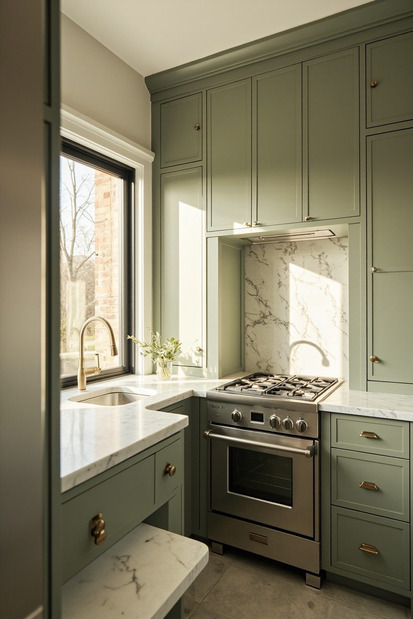 Green Cabinet Ideas For Warmth