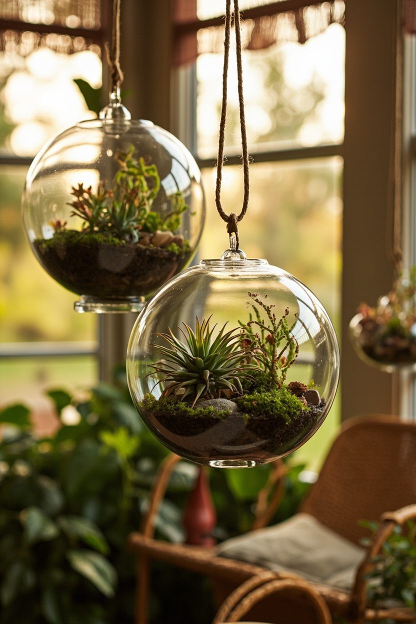 Hanging Glass Terrarium Lanterns