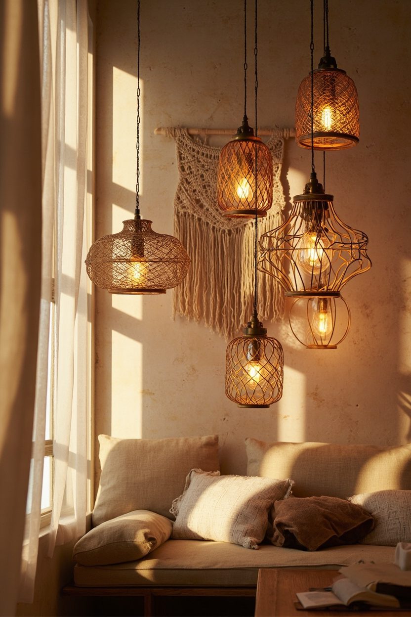 Hanging Lantern Clusters