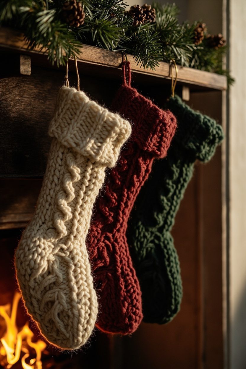 Knitted Stocking Display