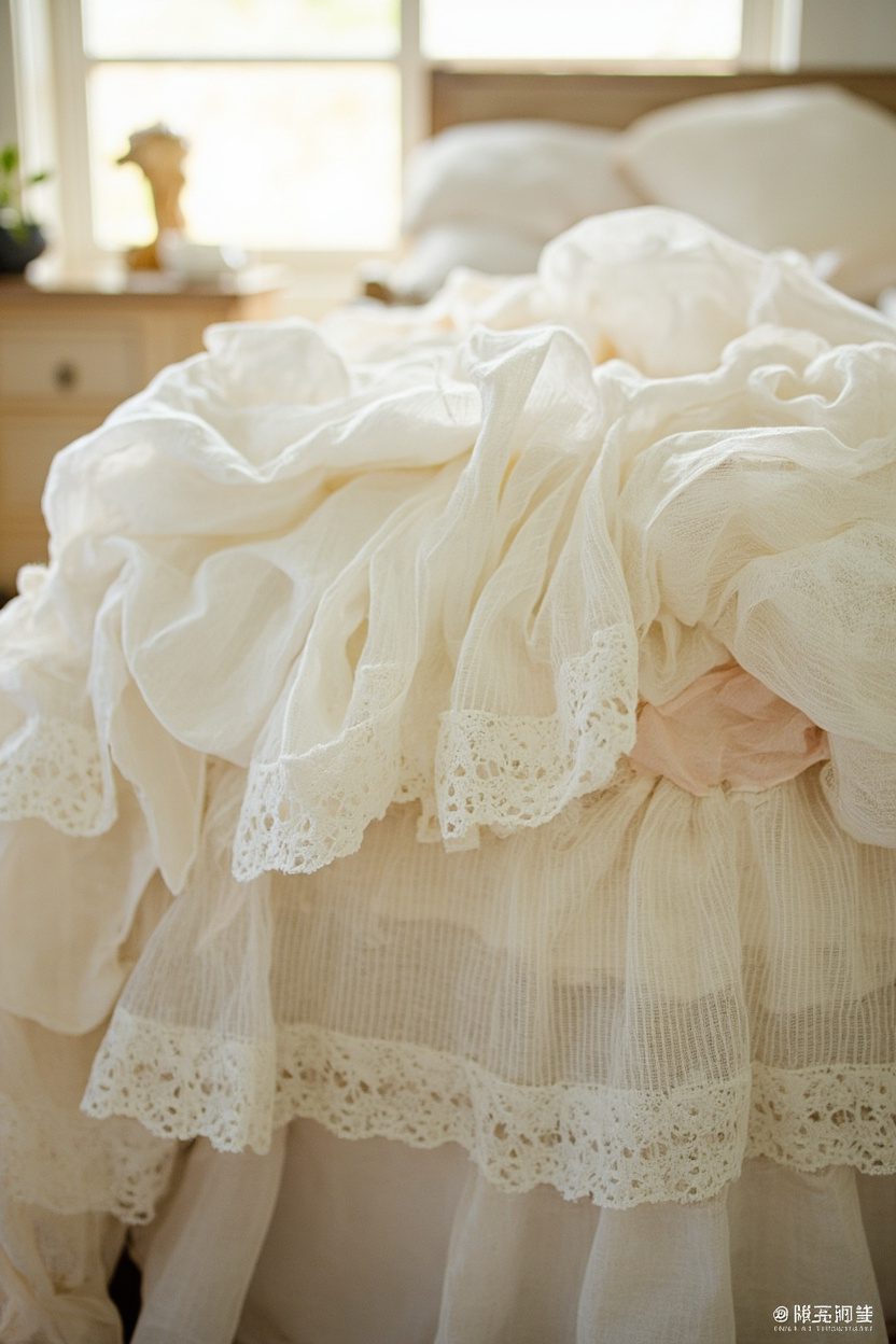 Lace-and-Ruffle Linens