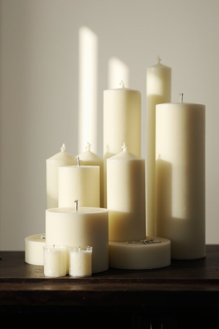 Layered Candle Groupings