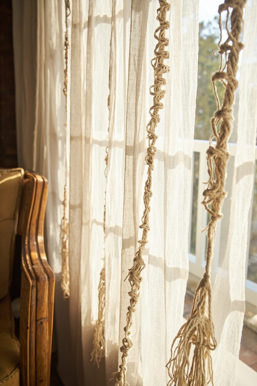 Layered Curtains for Boho Texture