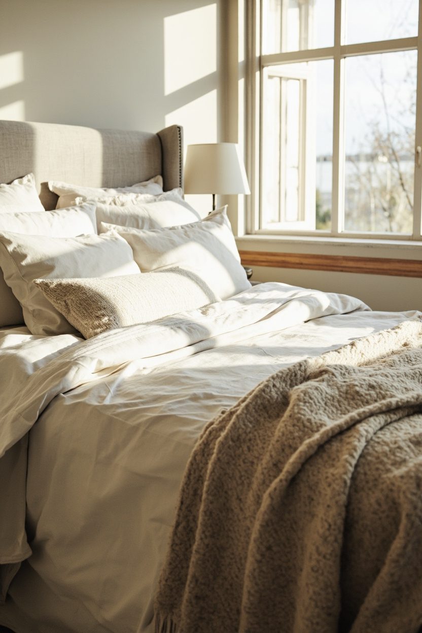 Light-Filled Neutral Bedding Layering