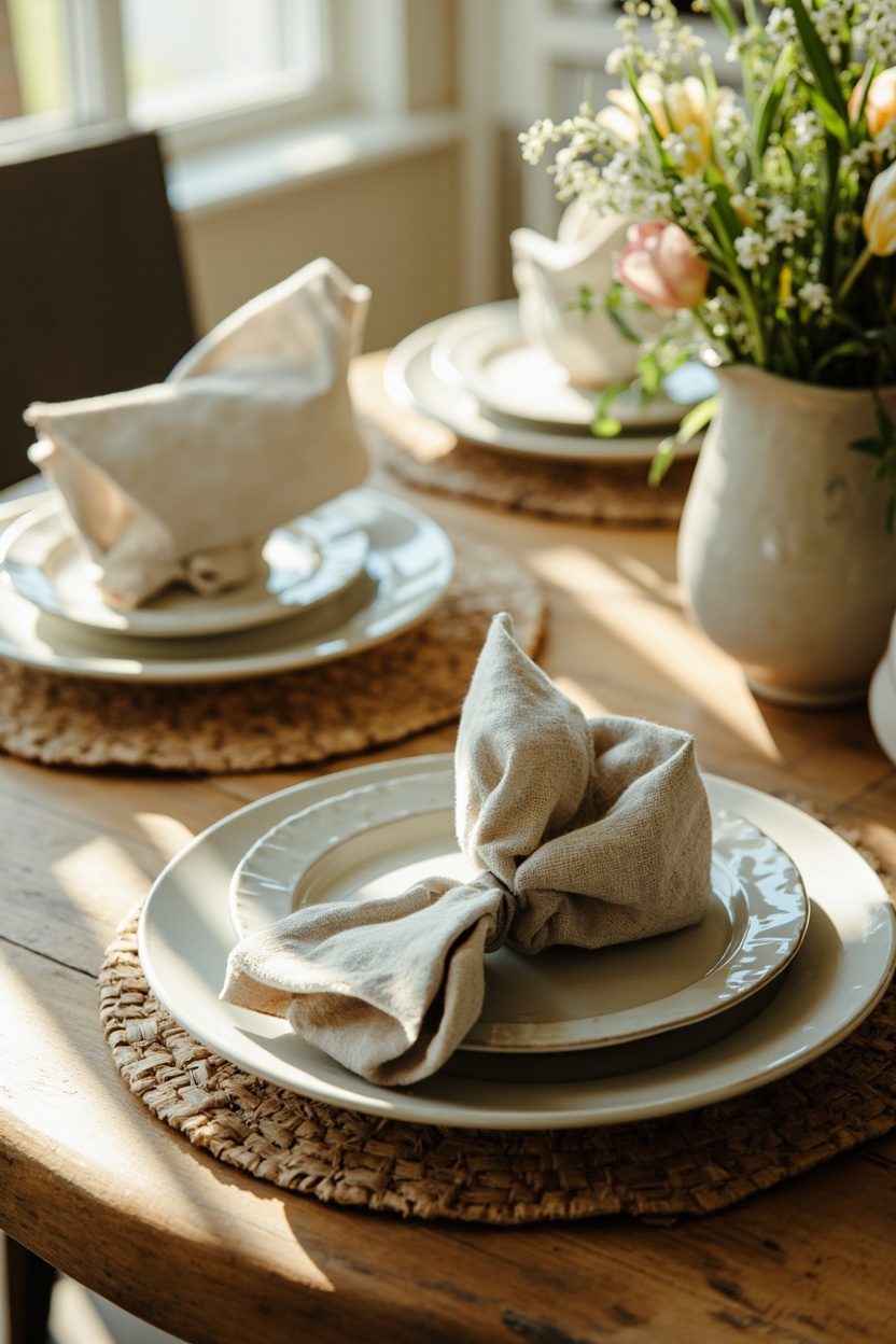 Linen Bunny Napkins