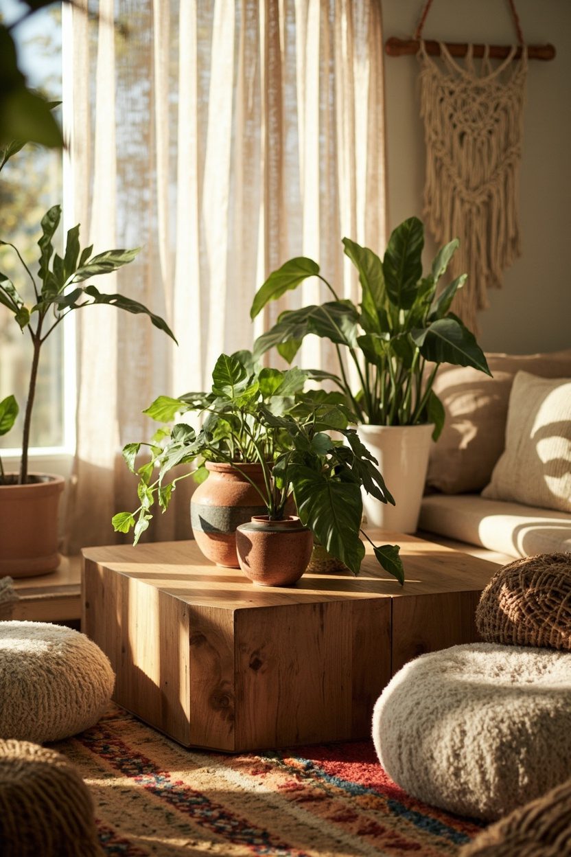 Low-Seating Plant Table Vignette