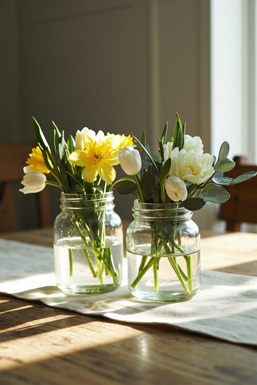 Mason Jar Bud Vases