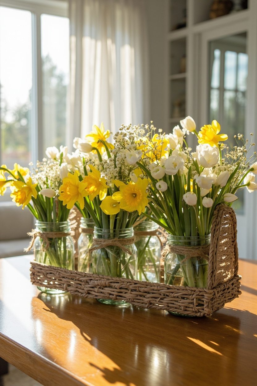 Mason Jar Flower Basket