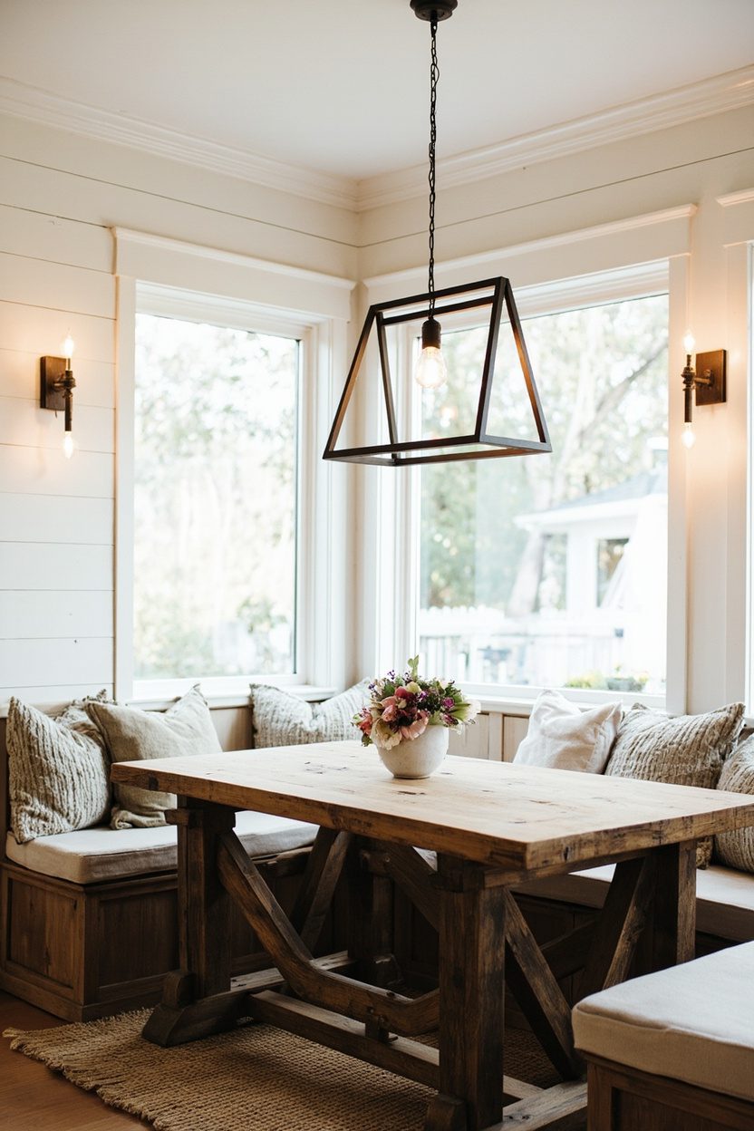 Mixing Modern Lighting with Rustic Fixtures