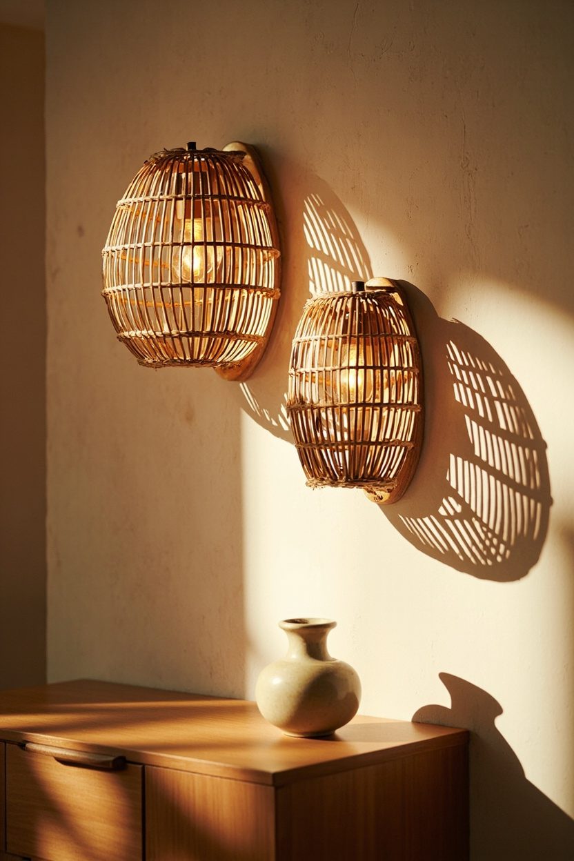 Natural Fiber Sconces