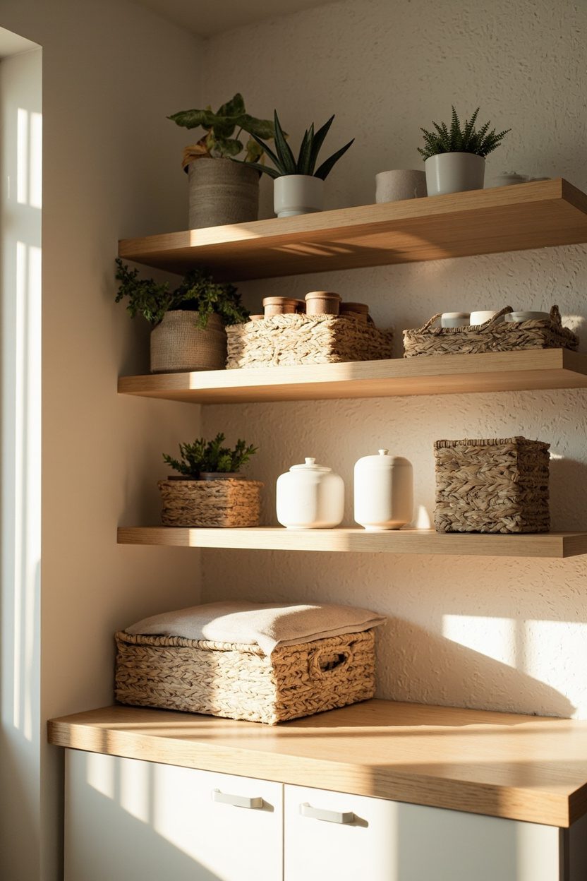Natural Wood Shelves