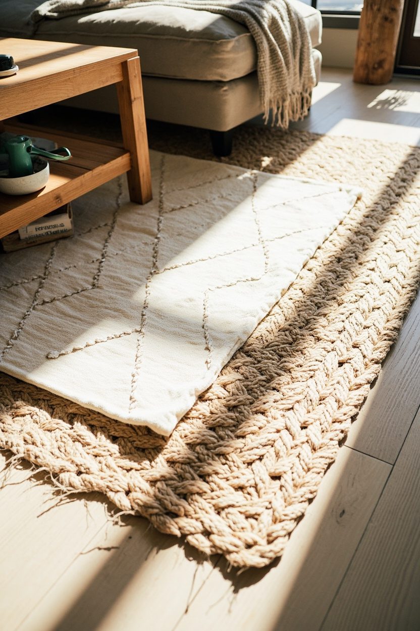 Neutral Layered Rugs