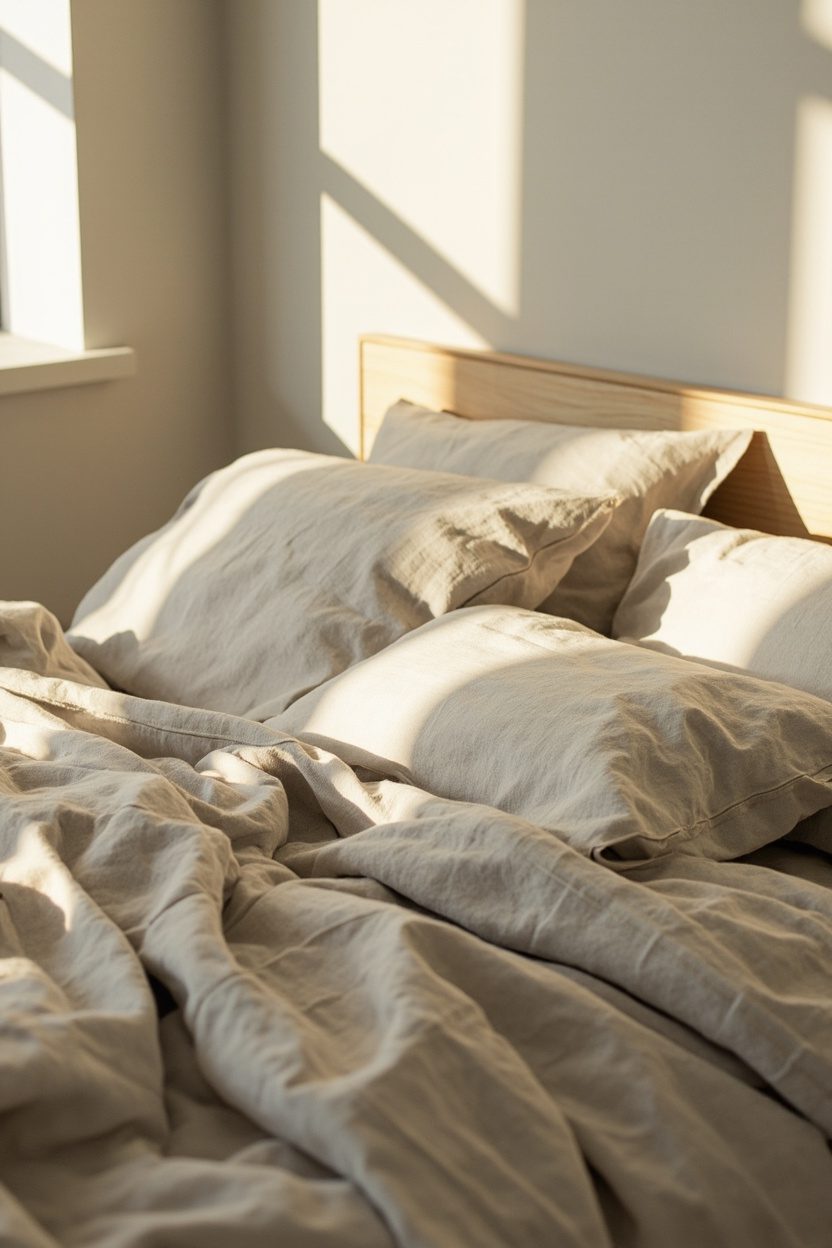 Neutral Linen Bedding