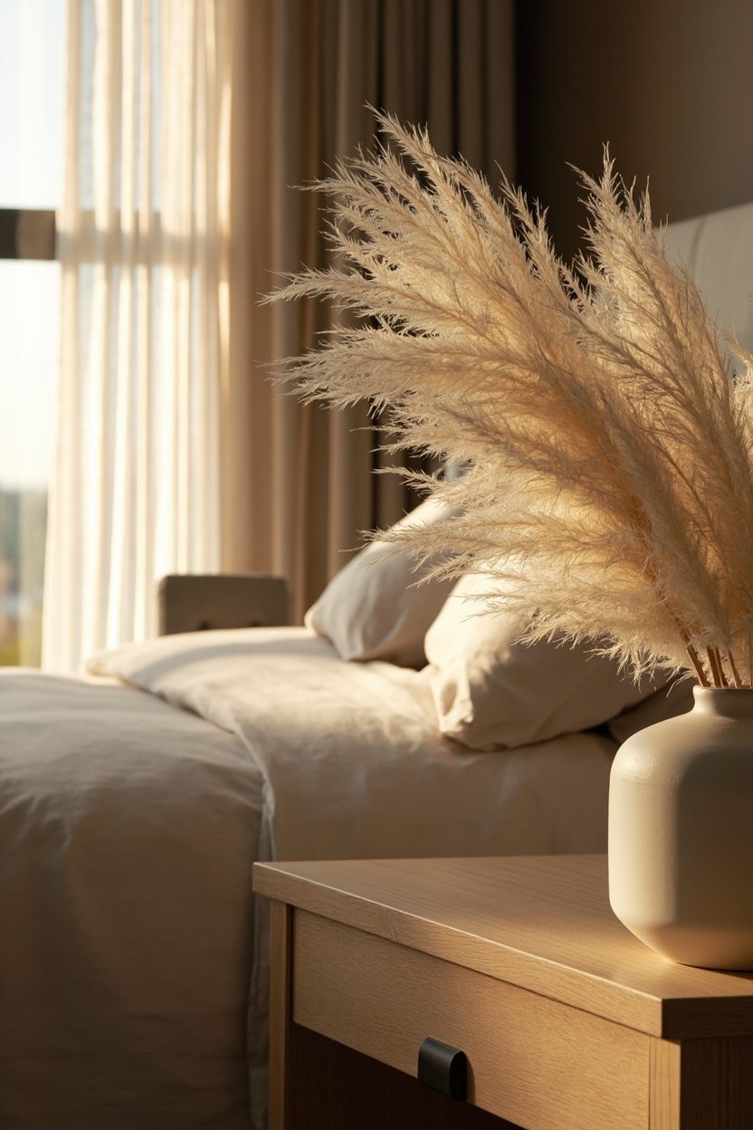 Pampas Grass Centerpiece Ideas for Bedside Tables