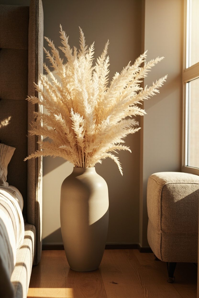 Pampas Grass Floor Vase Statements for Corners
