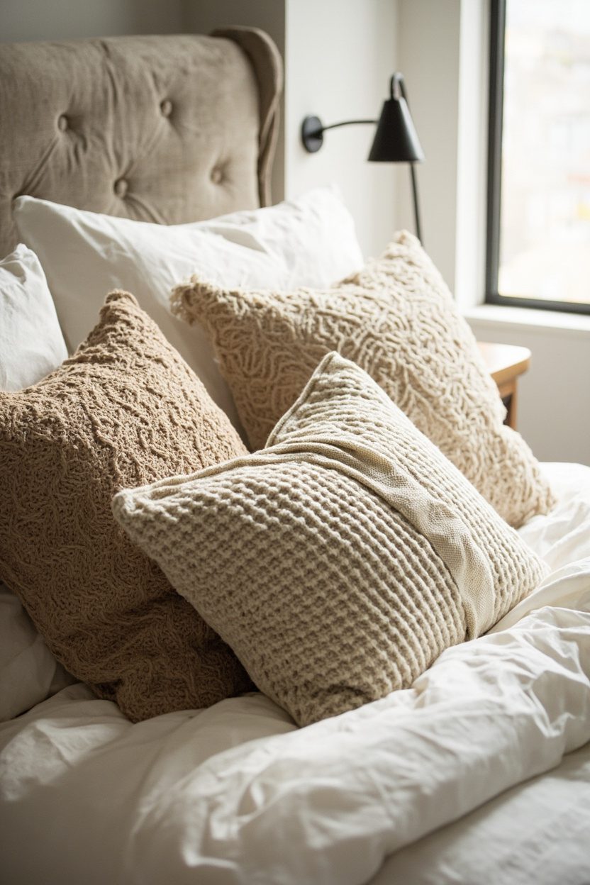 Plush Textured Throw Pillows