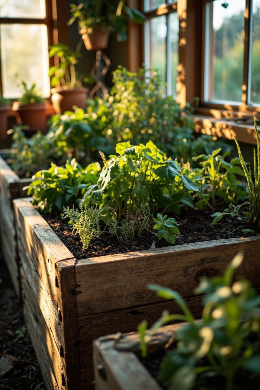 Reclaimed Wood Raised Beds