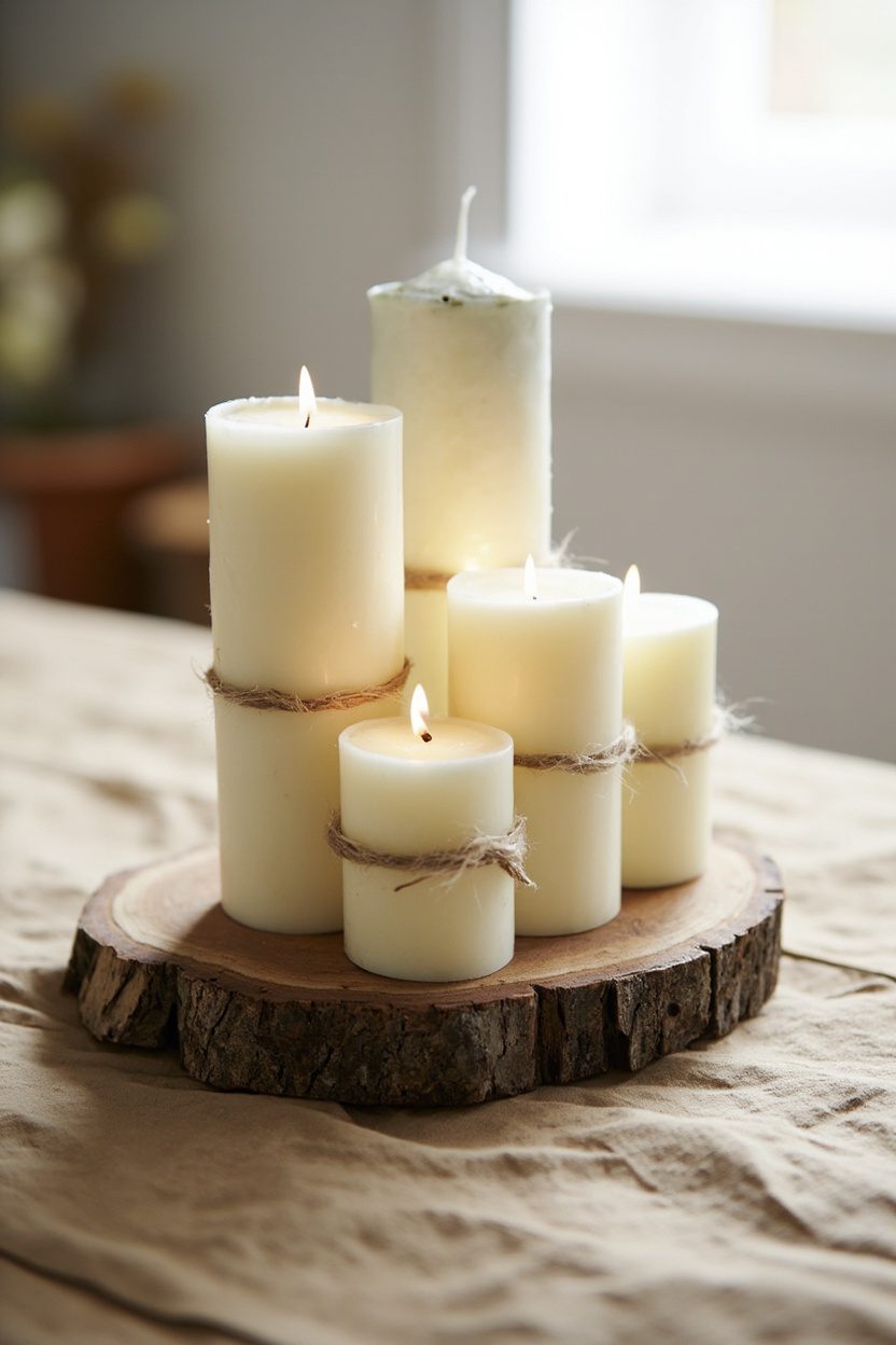 Rustic Candle Clusters