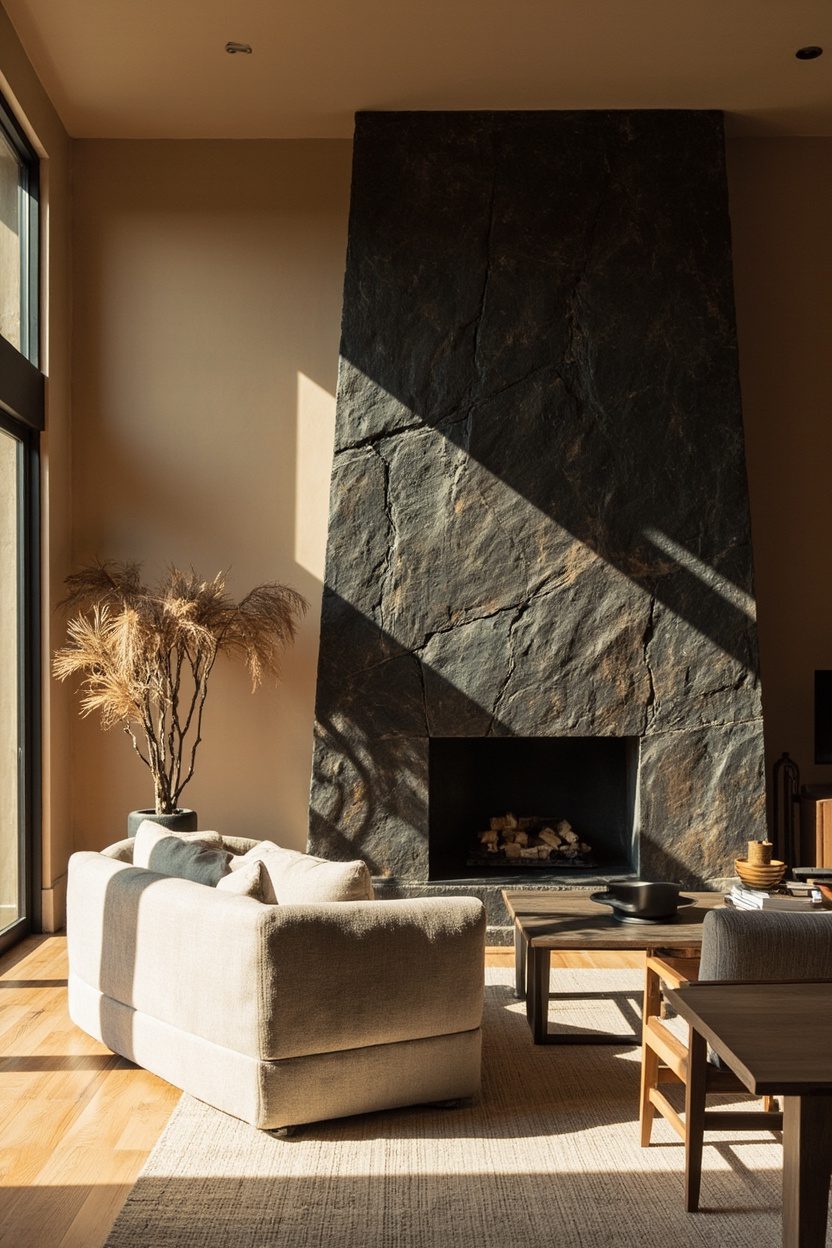 Stone Fireplace Focus