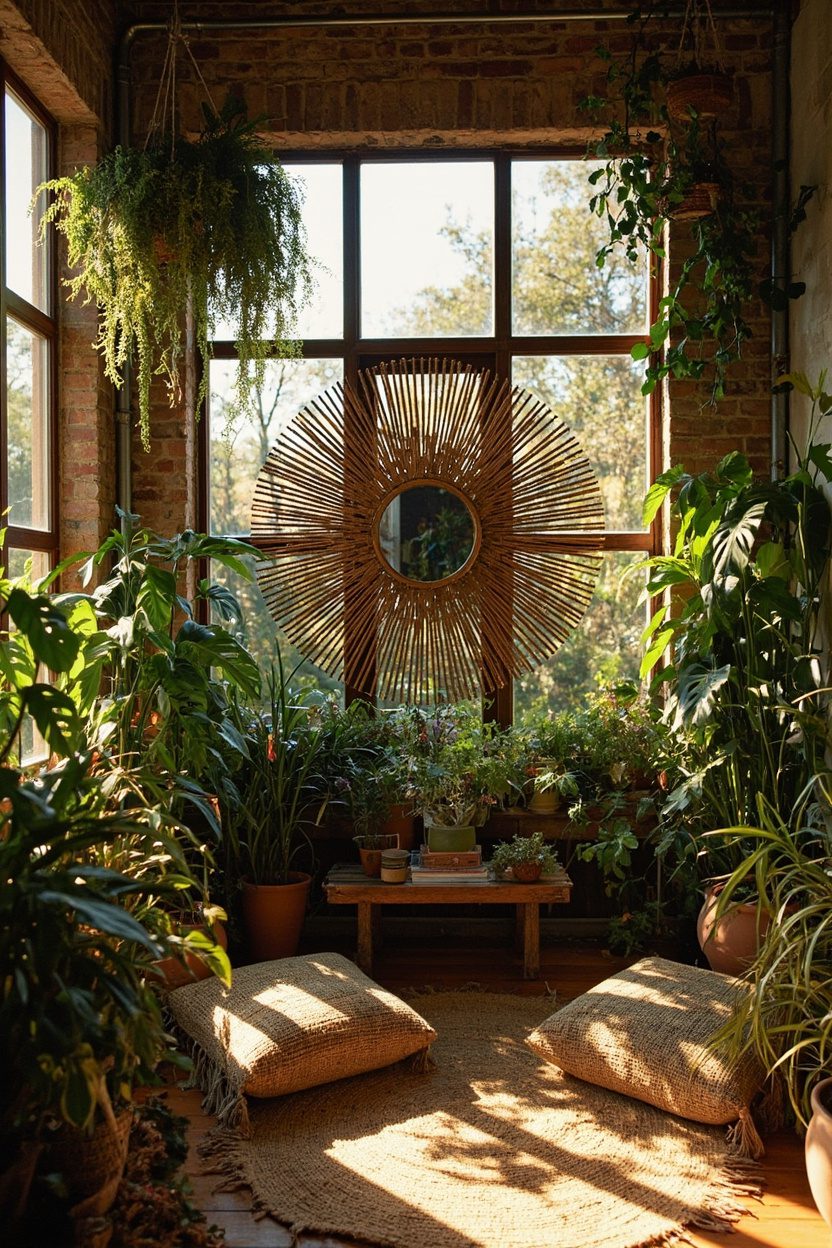 Sunburst Mirror Garden Focal