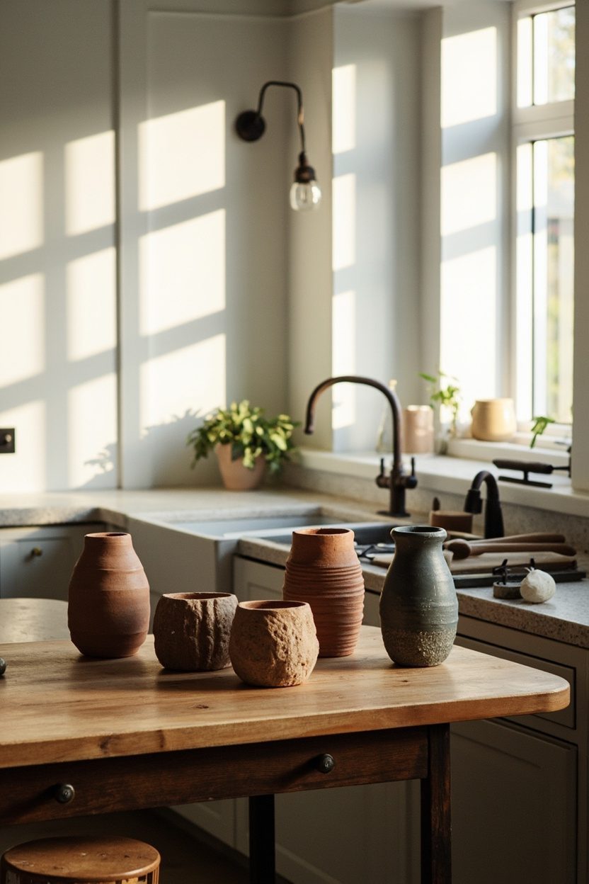 Textured Clay Pottery