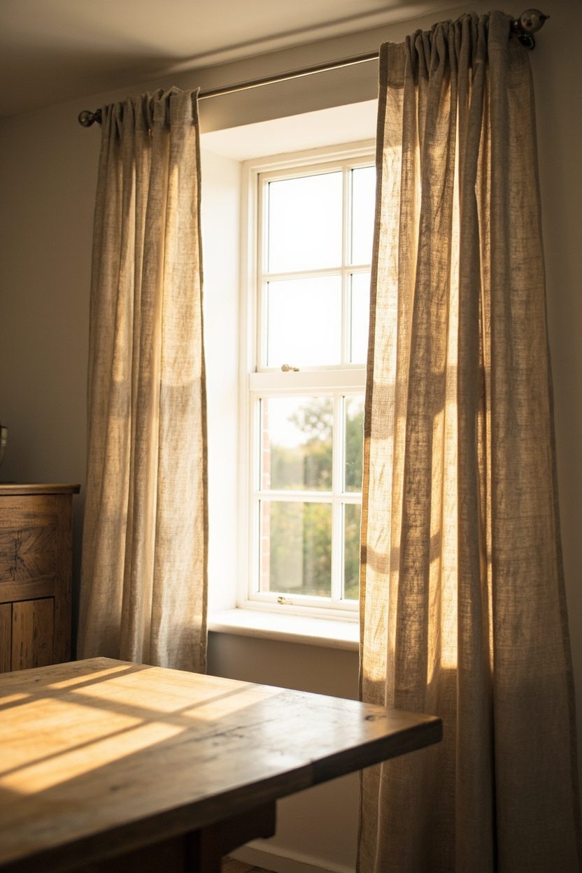 Textured Linen Drapes