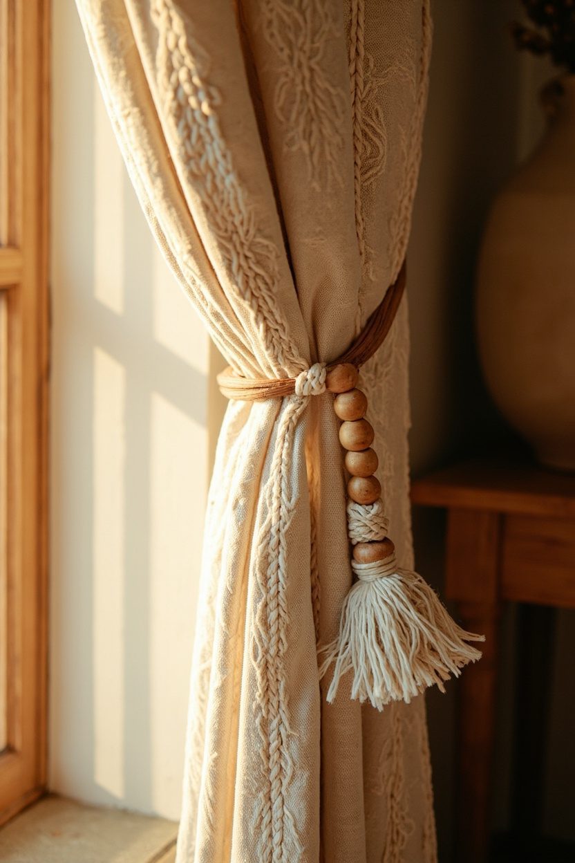 Tieback Ideas for Boho Curtains