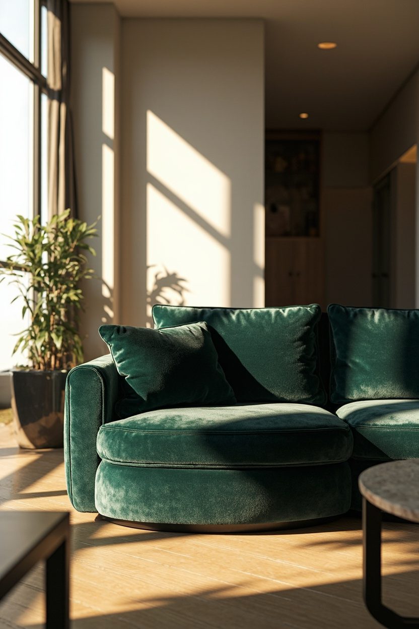 Velvet Statement Sofas