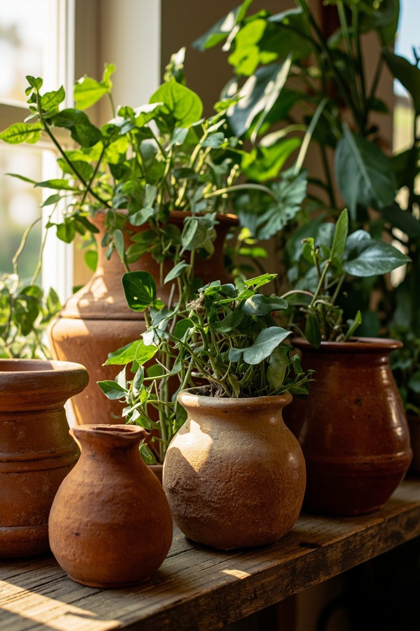 Vintage Terracotta Pots Mix