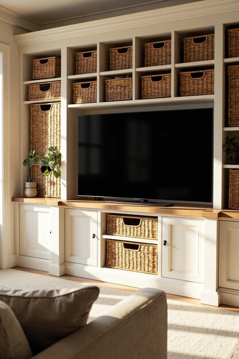 Woven Baskets as Decorative Storage