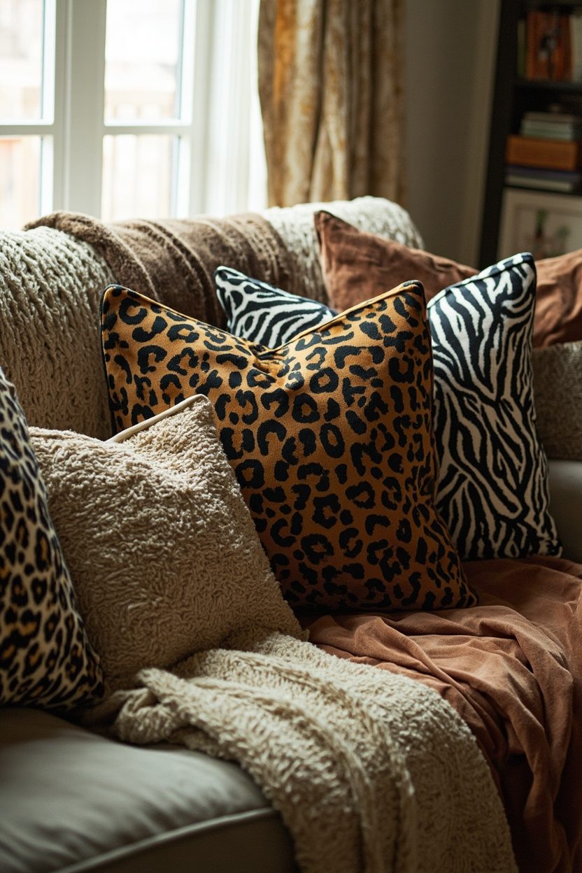 Animal Print Accent Throws