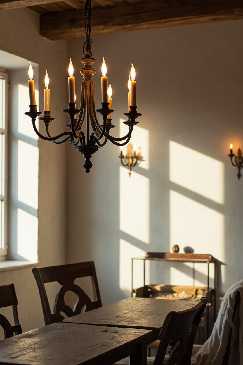 Antique Lighting with Candles